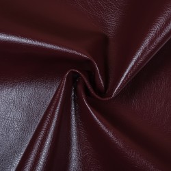 Ткань Дерматин (Кожзам) для мебели (Ширина 138см), цвет Бордовый (на отрез) в Калуге