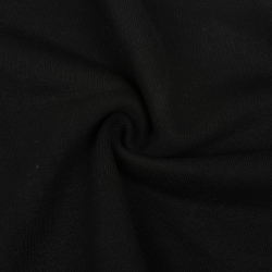 Ткань Футер 3-х нитка, Петля, цвет Черный (на отрез)  в Калуге