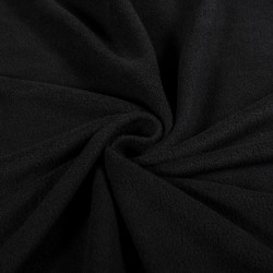 Ткань Флис Односторонний 180 гр/м2 (Ширина 150см), цвет Черный (на отрез) в Калуге