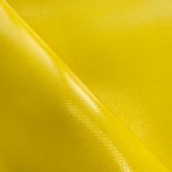 Ткань ПВХ 600 гр/м2 плотная (Ширина 1,5м), цвет Жёлтый (на отрез) в Калуге