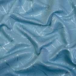 Ткань Блэкаут для штор светозатемняющая 75% &quot;Ледовое тиснение, Голубой&quot; (на отрез)  в Калуге