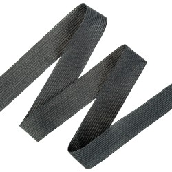 Окантовочная лента-бейка, цвет Чёрный 22мм (на отрез) в Калуге