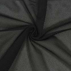 Трикотажная Сетка 75 г/м2, цвет Черный (на отрез)  в Калуге