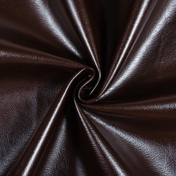 Ткань Дерматин (Кожзам) для мебели (Ширина 138см), цвет Темно-Коричневый (на отрез) в Калуге