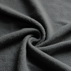 Ткань Флис Односторонний 130 гр/м2, цвет Серый (на отрез)  в Калуге
