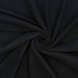 Ткань Флис Односторонний 130 гр/м2 (Ширина 150см), цвет Черный (на отрез) в Калуге