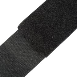 Контактная лента 100мм цвет Чёрный (велькро-липучка, на отрез) в Калуге