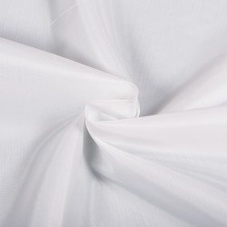 Ткань подкладочная Таффета 190Т (Ширина 150см), цвет Белый (на отрез) в Калуге
