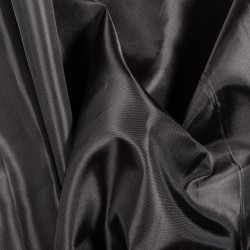 Ткань подкладочная Таффета 190Т (Ширина 150см), цвет Черный (на отрез) в Калуге