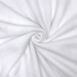 Ткань Флис Двусторонний 280 гр/м2 (Ширина 150см), цвет Белый (на отрез) в Калуге