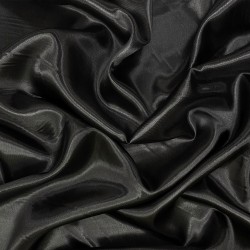 Ткань Атлас-сатин (Ширина 150см), цвет Черный (на отрез) в Калуге