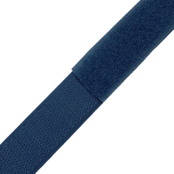 Контактная лента 25мм цвет Синий (велькро-липучка, на отрез)  в Калуге