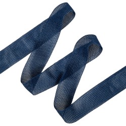 Окантовочная лента-бейка, цвет Синий 22мм (на отрез) в Калуге