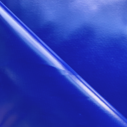 Ткань ПВХ 450 гр/м2 (Ширина 1,6м), цвет Синий (на отрез) в Калуге
