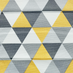 Интерьерная ткань Дак (DUCK) (ширина 1,8м), принт &quot;Треугольники&quot; (на отрез) в Калуге
