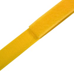 Контактная лента 25мм цвет Жёлтый (велькро-липучка, на отрез) в Калуге