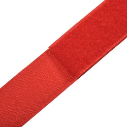 Контактная лента 40мм (38мм) цвет Красный (велькро-липучка, на отрез) в Калуге