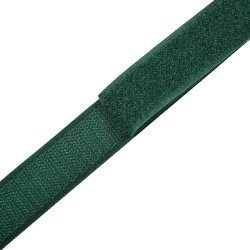 Контактная лента 25мм цвет Зелёный (велькро-липучка, на отрез) в Калуге