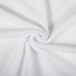 Ткань Флис Односторонний 180 гр/м2 (Ширина 150см), цвет Белый (на отрез) в Калуге