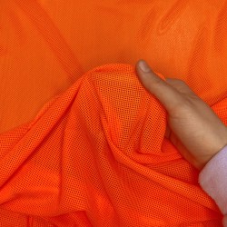 Трикотажная Сетка 75 г/м2, цвет Оранжевый (на отрез)  в Калуге